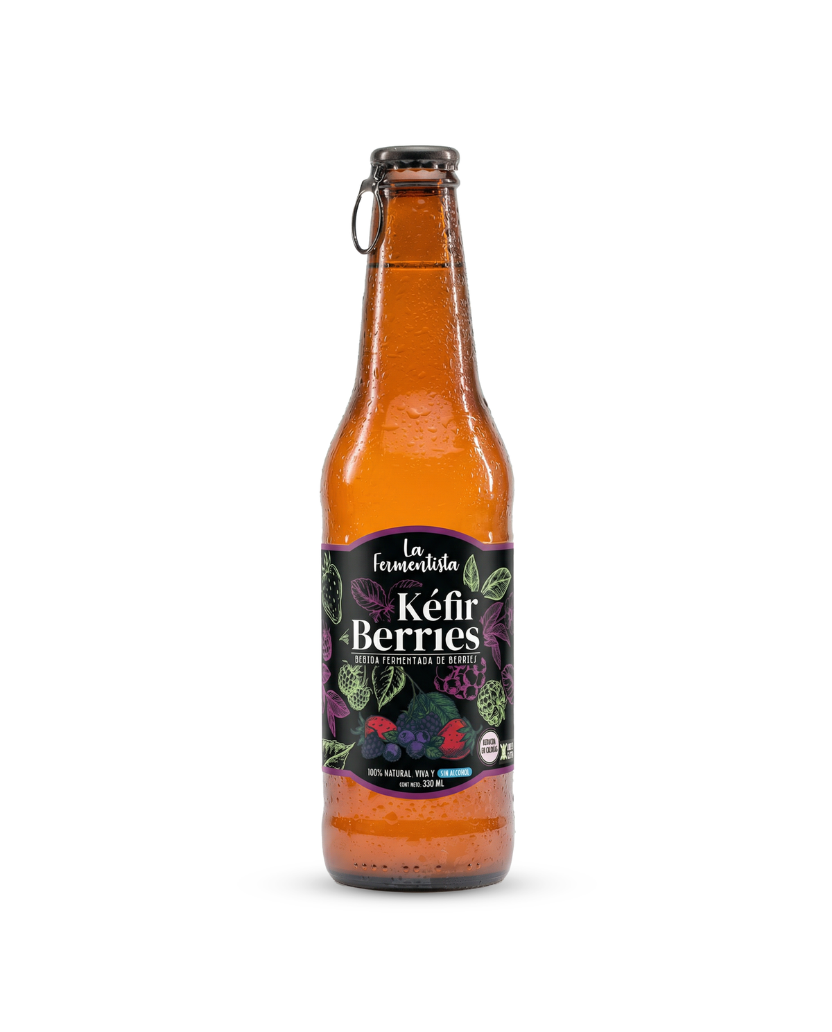 Bebida Aquakéfir Berries 330 ml La Fermentista