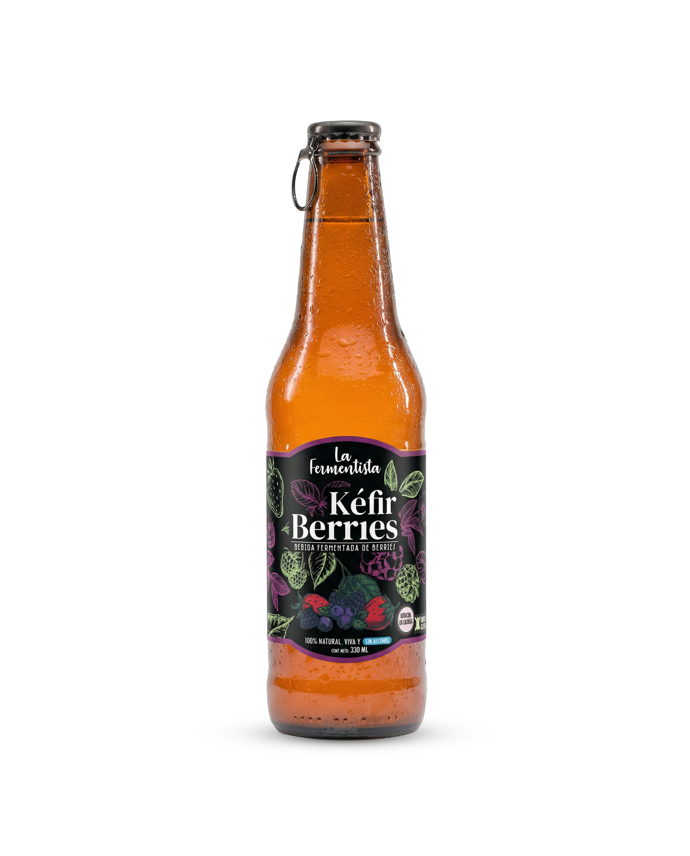 Bebida Aquakéfir Berries Pack 4 x 330 ml La Fermentista