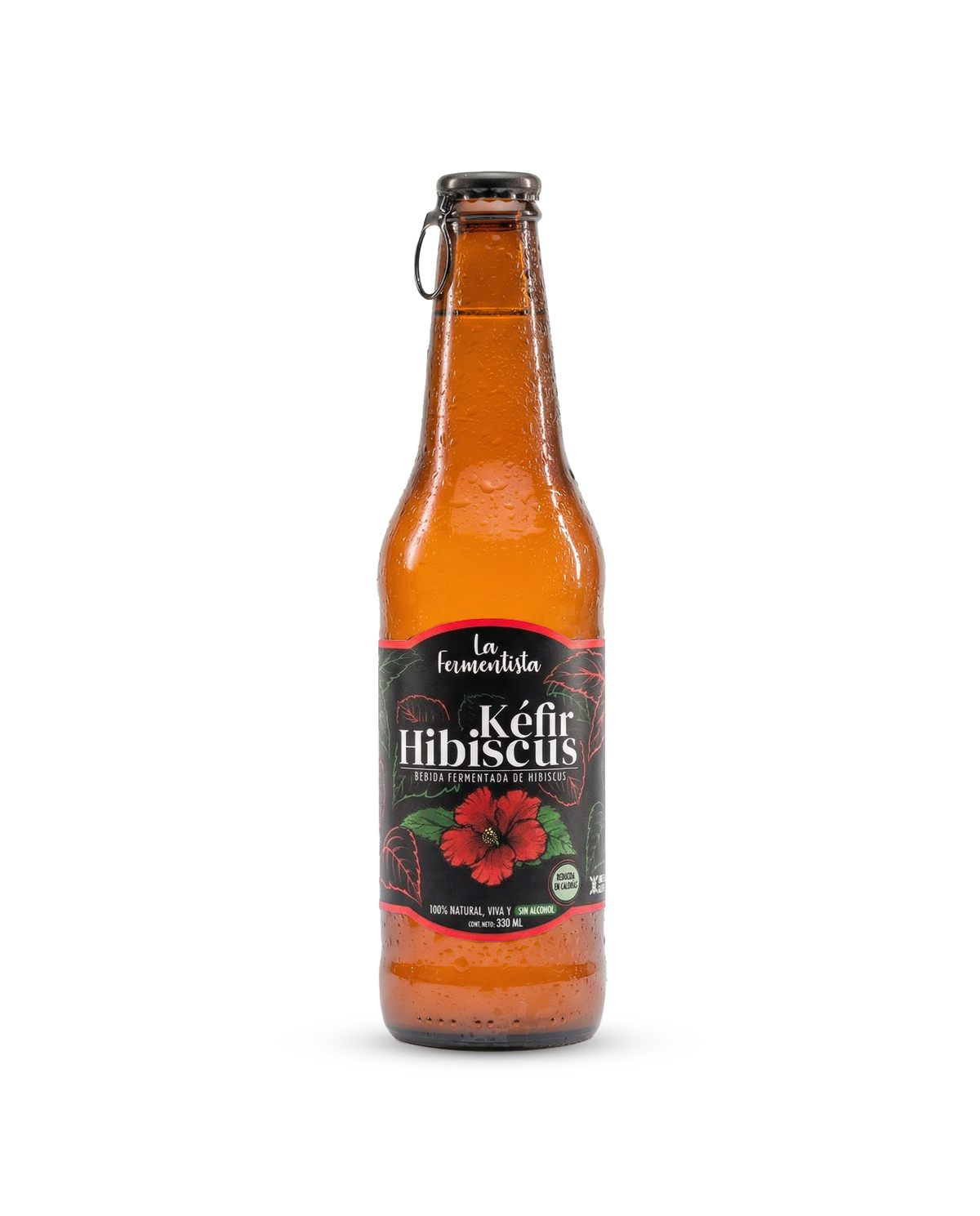 Bebida Aquakéfir Hibiscus 330 ml La Fermentista