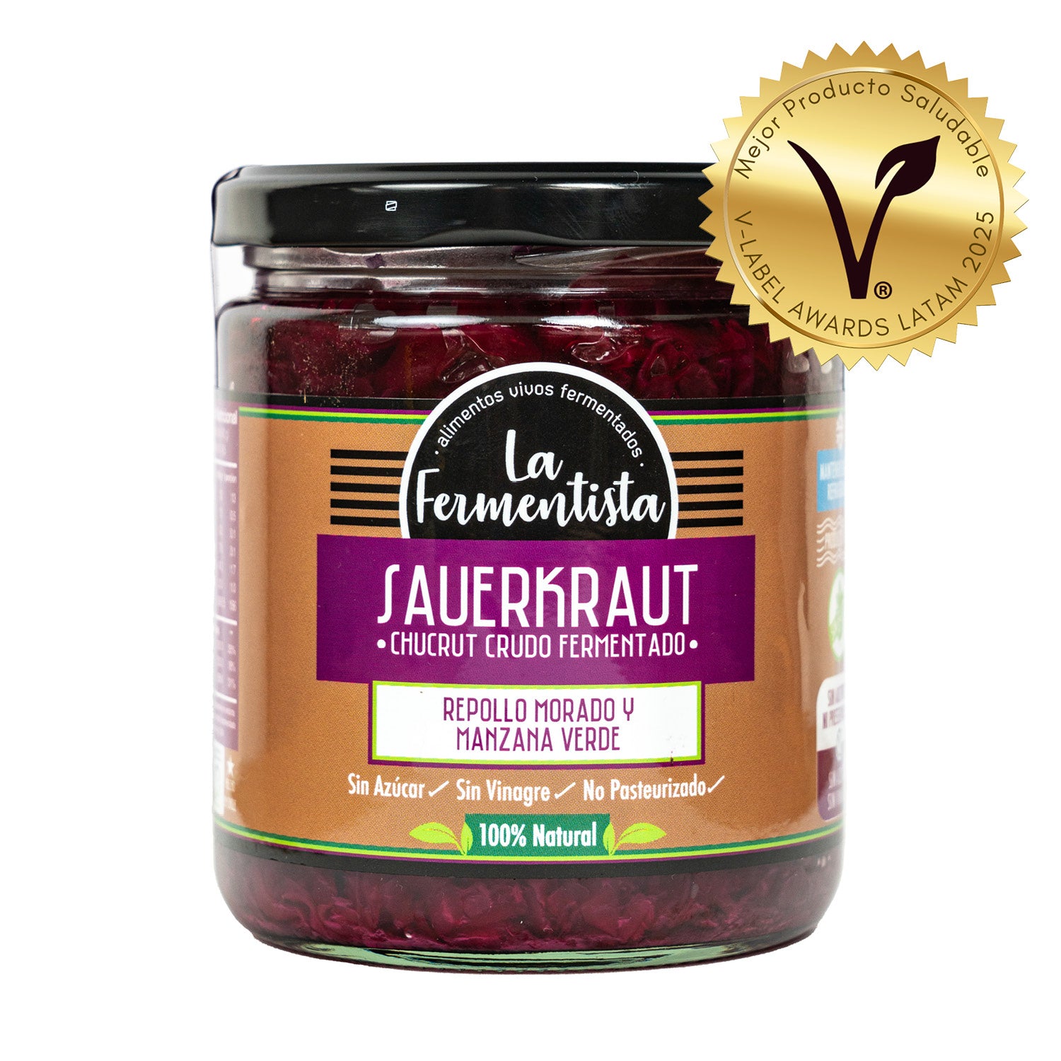 Chucrut Clásico Púrpura 400 g La Fermentista