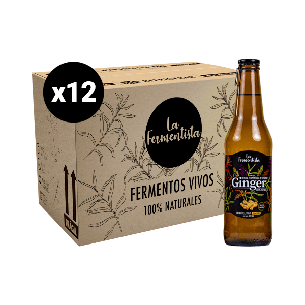 Bebida Aquakéfir Ginger Pack 12 x 330 ml La Fermentista